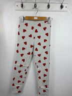 Ex M*S Red Heart Grey Leggings - Girls 6 - 7 Years - Little Ones Preloved. Second Hand Children's & Preloved Baby, Kids, Girls & Boys Clothes. UK online