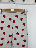 Ex M*S Red Heart Grey Leggings - Girls 6 - 7 Years - Little Ones Preloved. Second Hand Children's & Preloved Baby, Kids, Girls & Boys Clothes. UK online