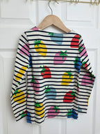 NEW Boden Multicoloured Strawberry Long Sleeve Top - Girls 6 - 7 Years - Little Ones Preloved. Second Hand Children's & Preloved Baby, Kids, Girls & Boys Clothes. UK online