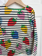NEW Boden Multicoloured Strawberry Long Sleeve Top - Girls 6 - 7 Years - Little Ones Preloved. Second Hand Children's & Preloved Baby, Kids, Girls & Boys Clothes. UK online