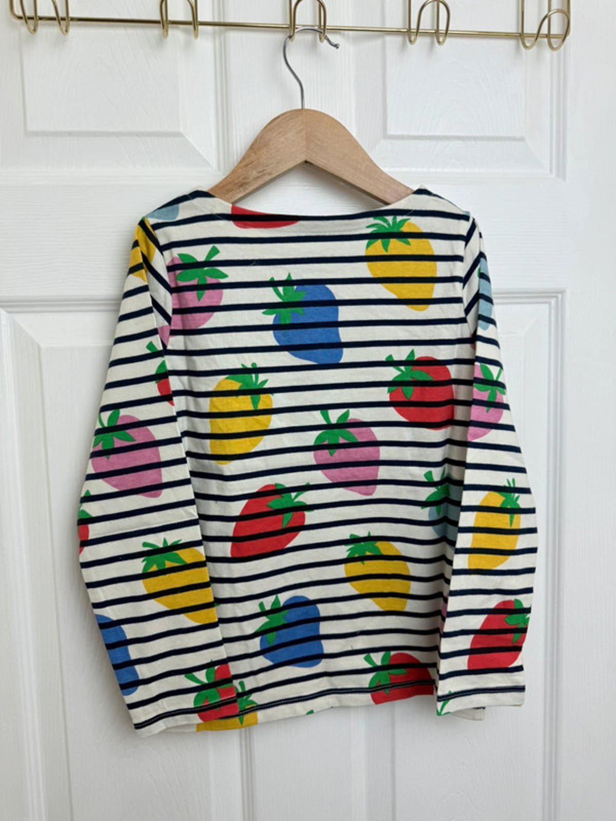 NEW Boden Multicoloured Strawberry Striped Top - Girls 7 - 8 Years - Little Ones Preloved. Second Hand Children's & Preloved Baby, Kids, Girls & Boys Clothes. UK online