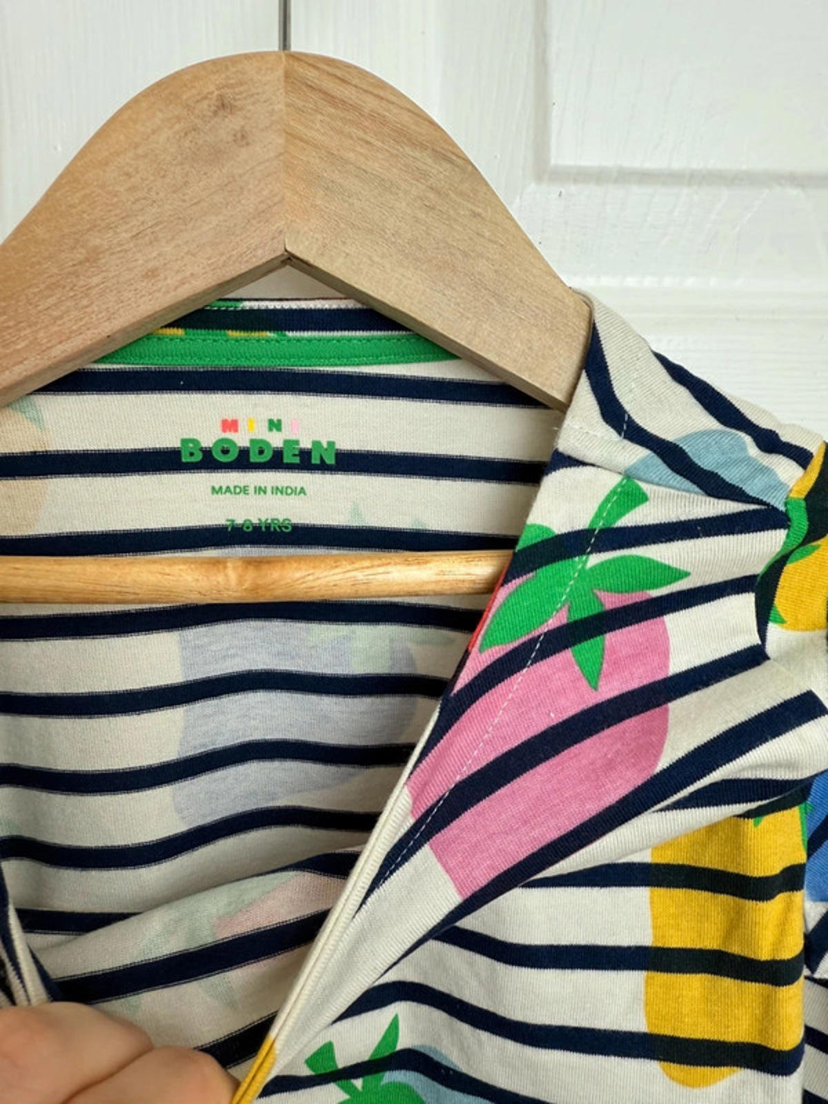 NEW Boden Multicoloured Strawberry Striped Top - Girls 7 - 8 Years - Little Ones Preloved. Second Hand Children's & Preloved Baby, Kids, Girls & Boys Clothes. UK online