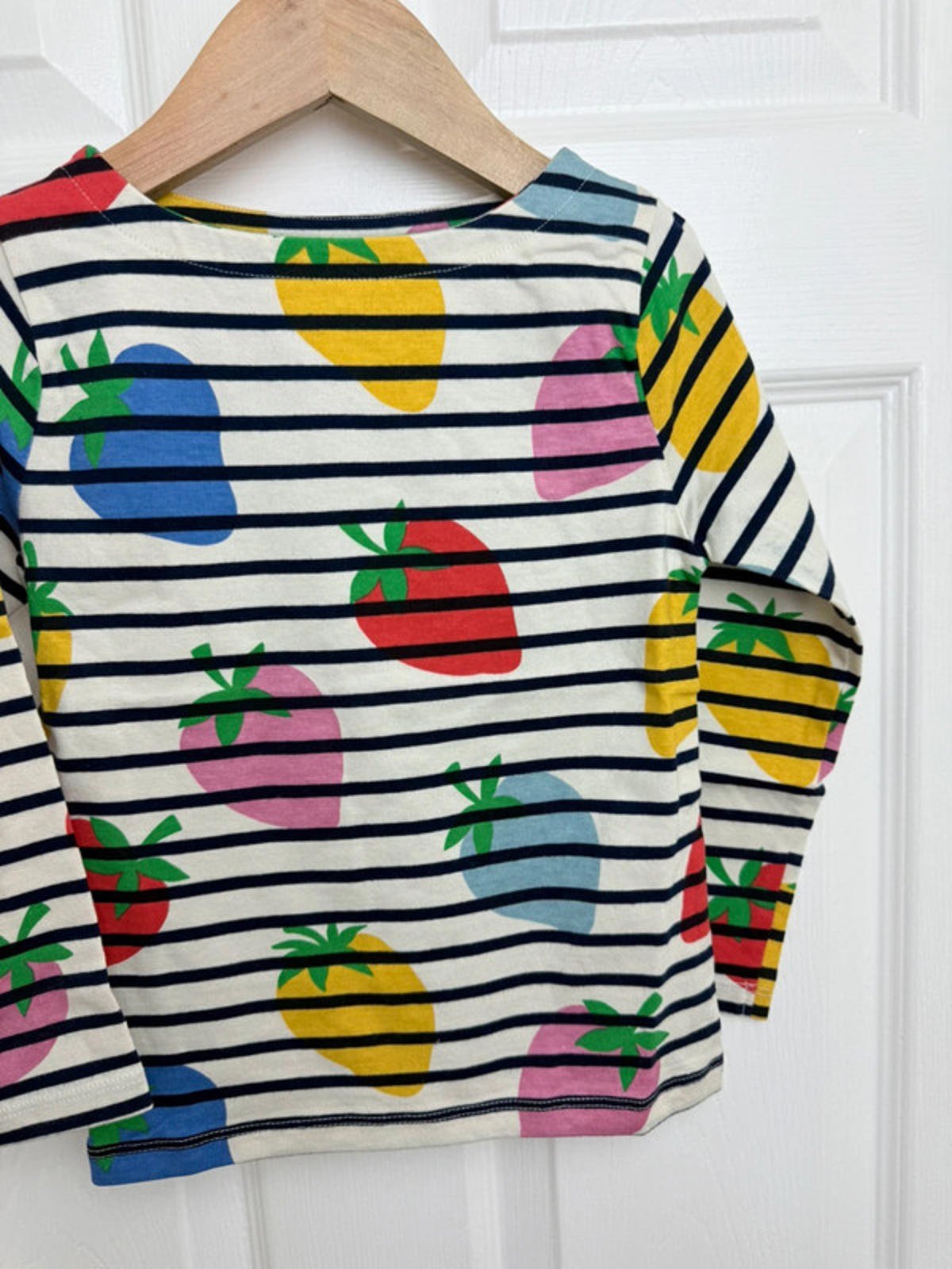NEW Boden Striped Multicolour Strawberry Top - Girls 4 - 5 Years - Little Ones Preloved. Second Hand Children's & Preloved Baby, Kids, Girls & Boys Clothes. UK online