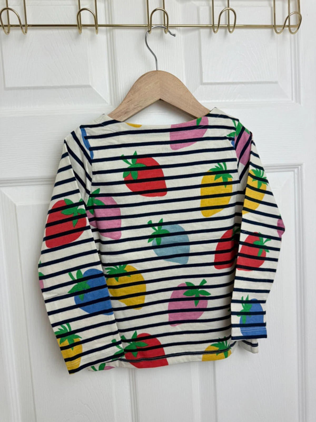 NEW Boden Striped Multicolour Strawberry Top - Girls 4 - 5 Years - Little Ones Preloved. Second Hand Children's & Preloved Baby, Kids, Girls & Boys Clothes. UK online