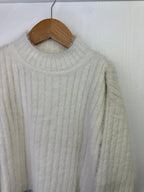 NEW Ex N*xt Cream Fluffy Cropped Jumper - Little Ones Preloved. Second Hand Children's & Preloved Baby, Kids, Girls & Boys Clothes. UK online