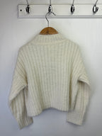 NEW Ex N*xt Cream Fluffy Cropped Jumper - Little Ones Preloved. Second Hand Children's & Preloved Baby, Kids, Girls & Boys Clothes. UK online