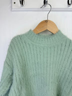 NEW Ex N*xt Duck Egg Fluffy Cropped Jumper - Little Ones Preloved. Second Hand Children's & Preloved Baby, Kids, Girls & Boys Clothes. UK online