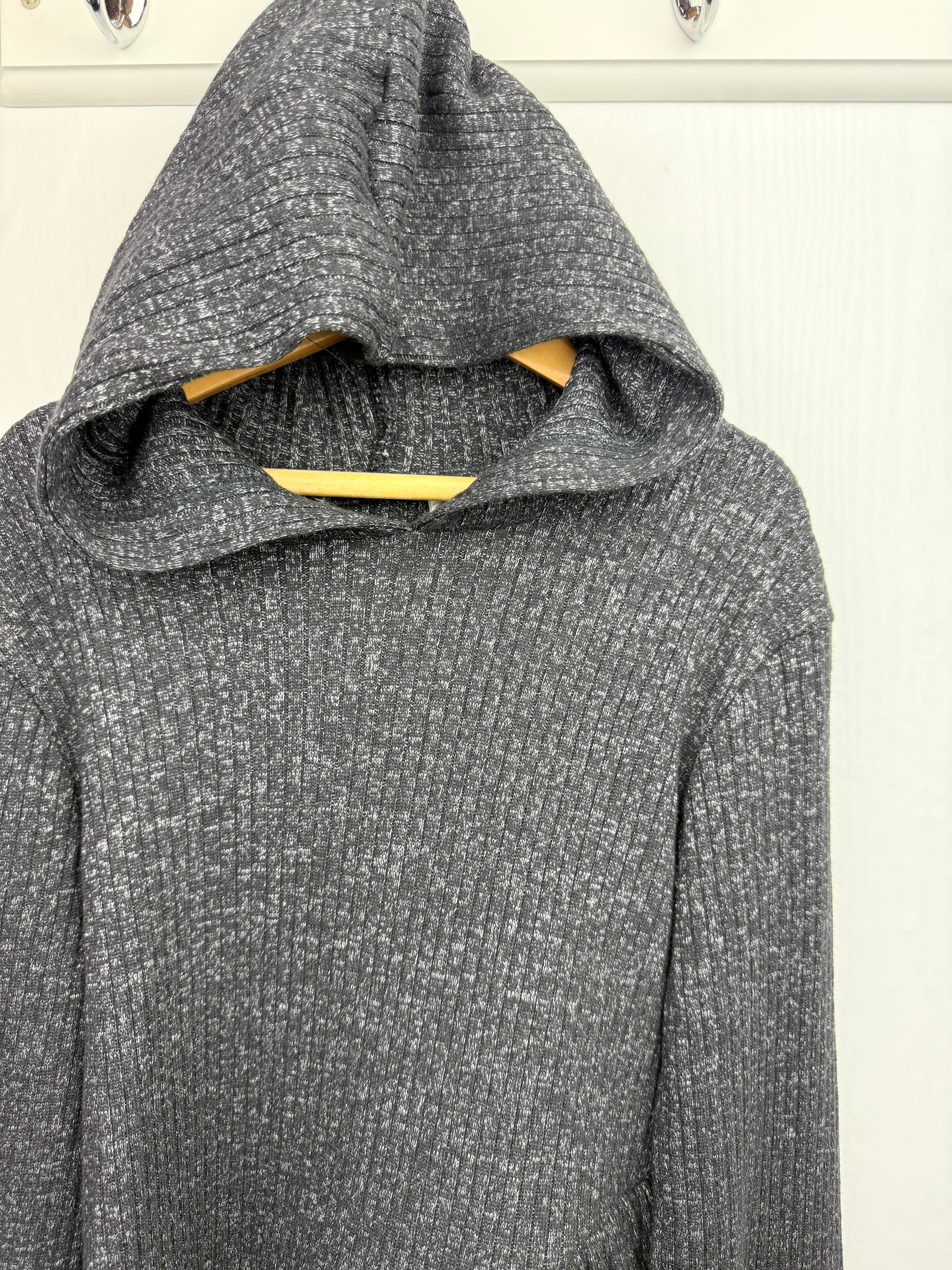 NEW Ex - Store Grey Ribbed Ruffle Hoodie - Girls 5 - 14 Years - Little Ones Preloved. Second Hand Children's & Preloved Baby, Kids, Girls & Boys Clothes. UK online