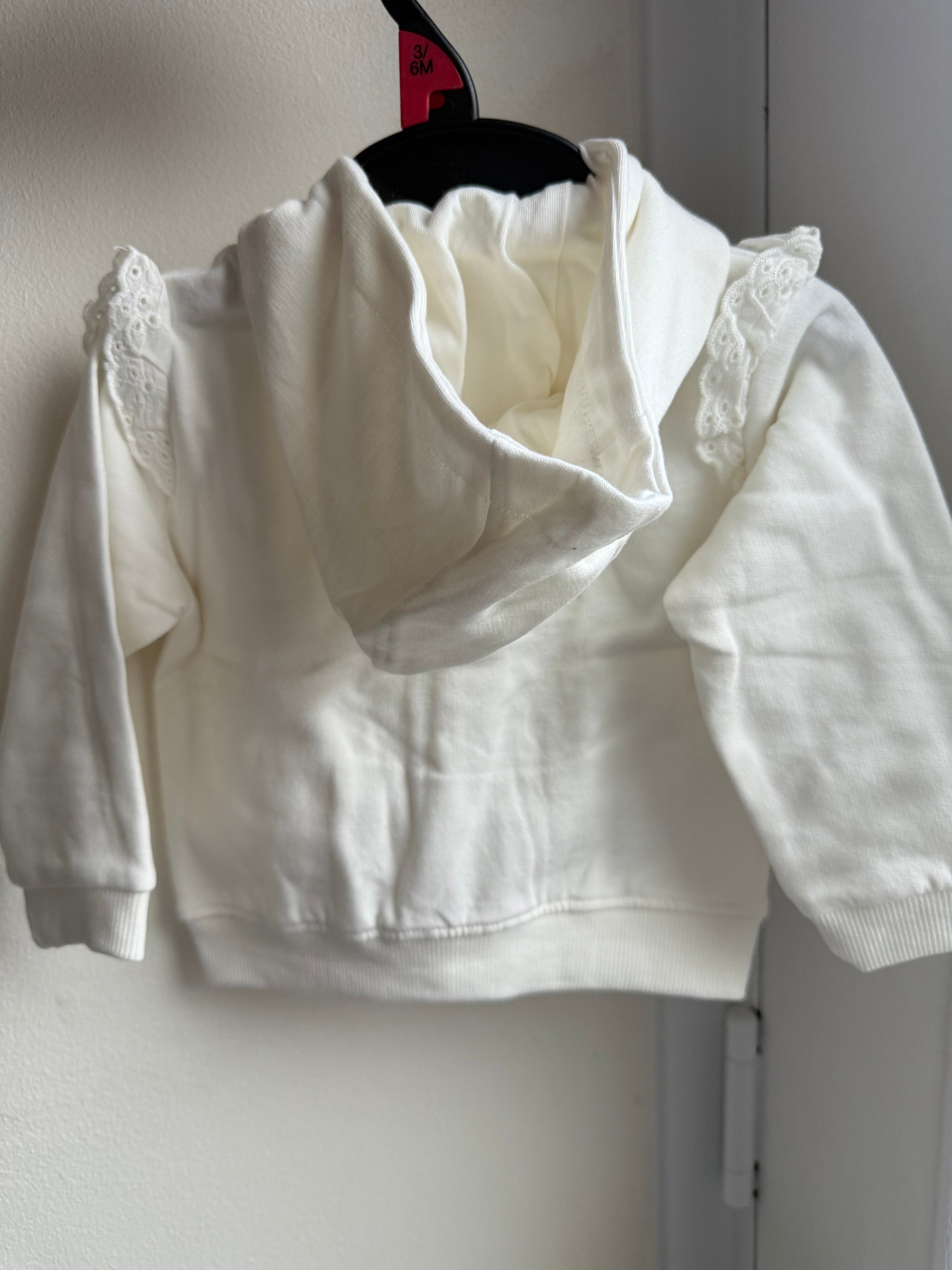 NEW Lullaby Cream Eyelet Zip Hoodie - Girls - Little Ones Preloved. Second Hand Children's & Preloved Baby, Kids, Girls & Boys Clothes. UK online