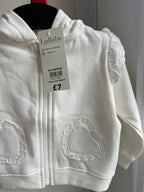 NEW Lullaby Cream Eyelet Zip Hoodie - Girls - Little Ones Preloved. Second Hand Children's & Preloved Baby, Kids, Girls & Boys Clothes. UK online