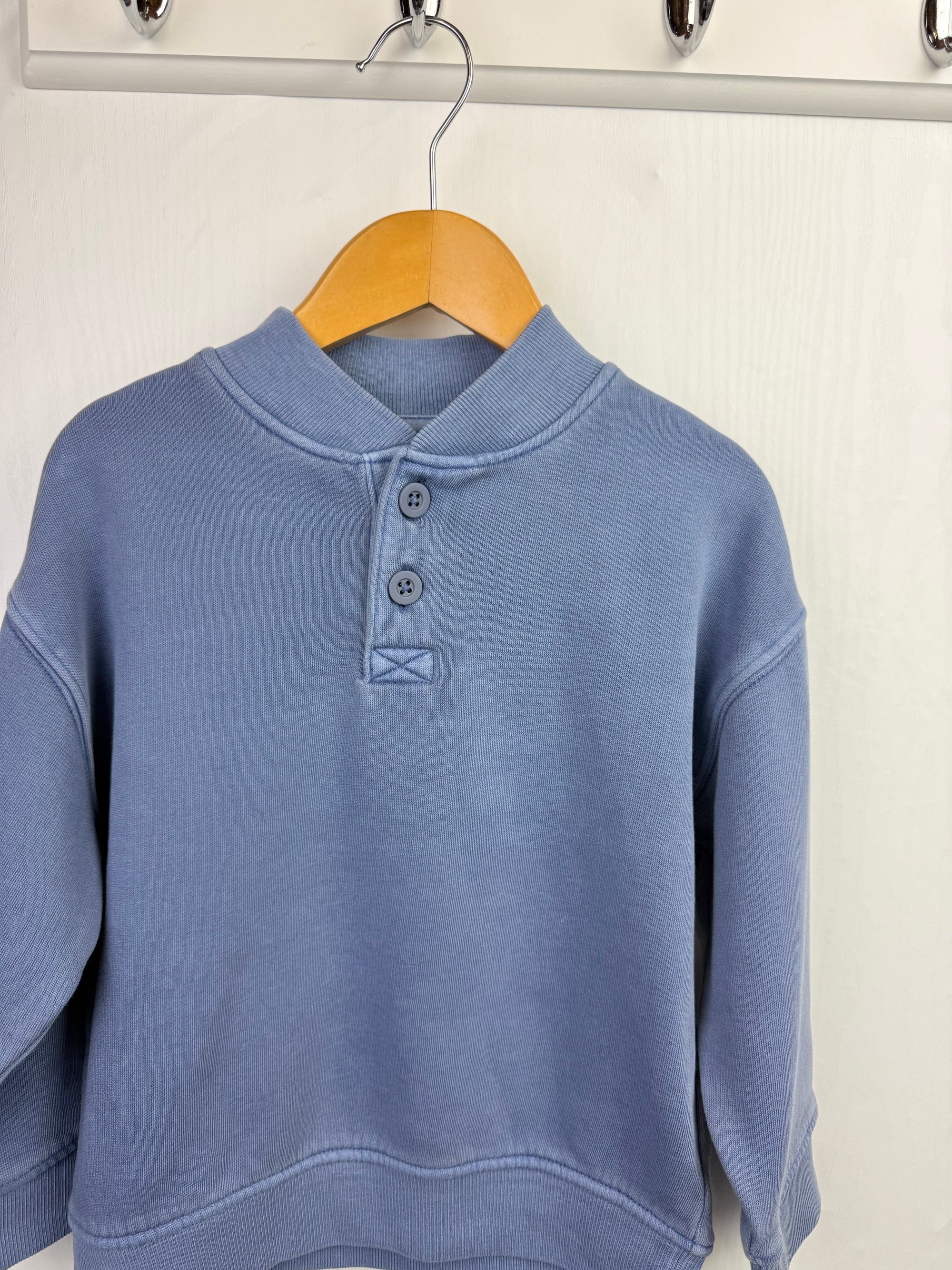 NEW M*S Blue Button Sweater - Boys 2 - 8 Years - Little Ones Preloved. Second Hand Children's & Preloved Baby, Kids, Girls & Boys Clothes. UK online