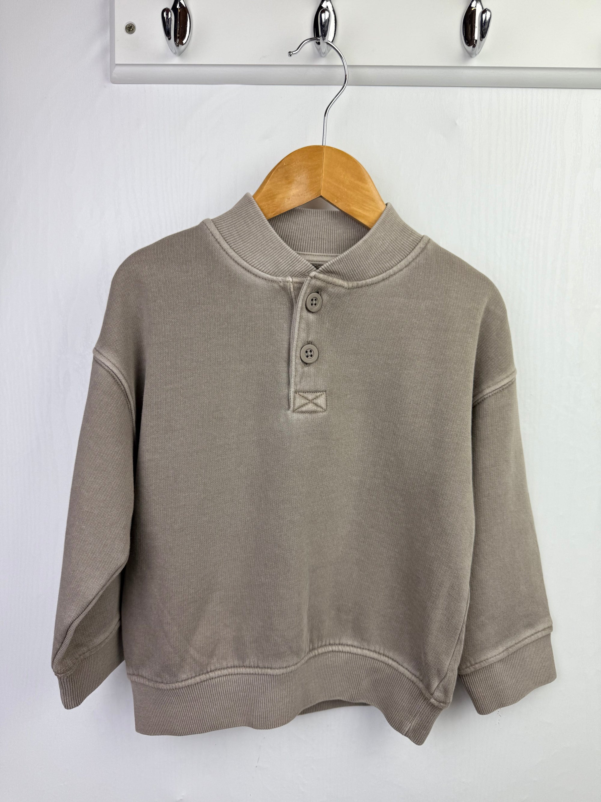 NEW M*S Brown/Grey Button Sweater - Boys 2 - 8 Years - Little Ones Preloved. Second Hand Children's & Preloved Baby, Kids, Girls & Boys Clothes. UK online