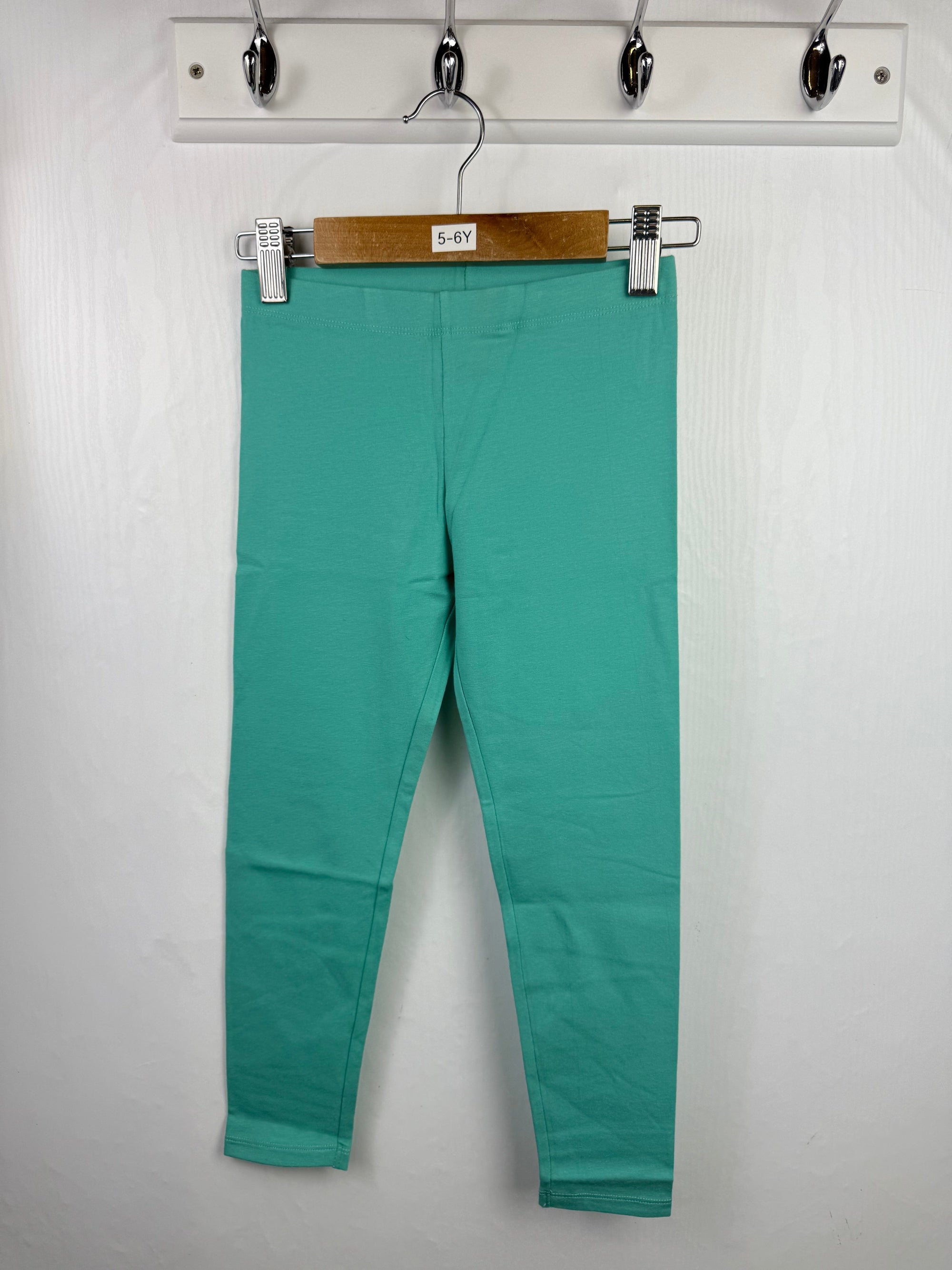 NEW M*S Dark Aqua Leggings (2nd) - Girls 5 - 6 Years - Little Ones Preloved. Second Hand Children's & Preloved Baby, Kids, Girls & Boys Clothes. UK online