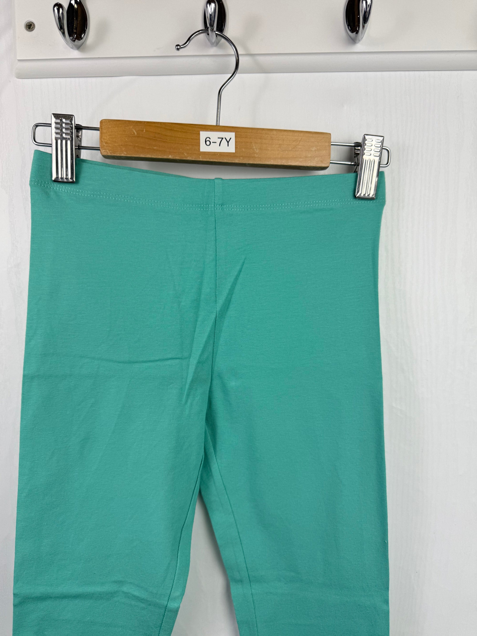 NEW M*S Dark Aqua Leggings (2nd) - Girls 6 - 7 Years - Little Ones Preloved. Second Hand Children's & Preloved Baby, Kids, Girls & Boys Clothes. UK online
