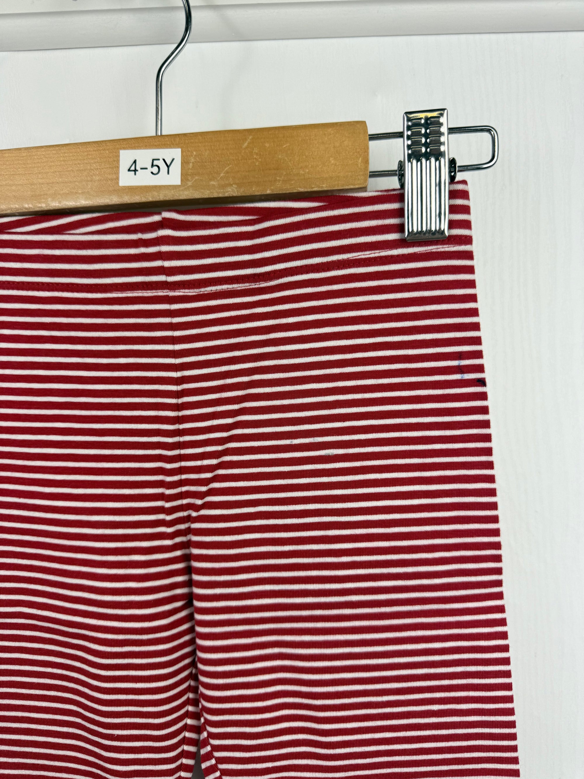 NEW M*S Red Striped Leggings (2nd) - Girls 4 - 5 Years - Little Ones Preloved. Second Hand Children's & Preloved Baby, Kids, Girls & Boys Clothes. UK online