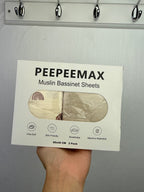 NEW PeePeeMax Muslin Bassinet Sheets - Little Ones Preloved. Second Hand Children's & Preloved Baby, Kids, Girls & Boys Clothes. UK online