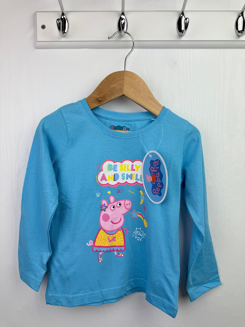 NEW Peppa Pig Blue Long Sleeve Tops - Little Ones Preloved. Second Hand Children's & Preloved Baby, Kids, Girls & Boys Clothes. UK online