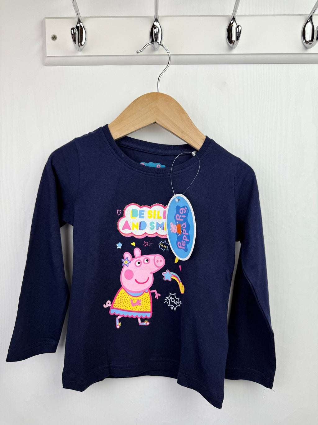 NEW Peppa Pig Navy Long Sleeve Tops - Little Ones Preloved. Second Hand Children's & Preloved Baby, Kids, Girls & Boys Clothes. UK online