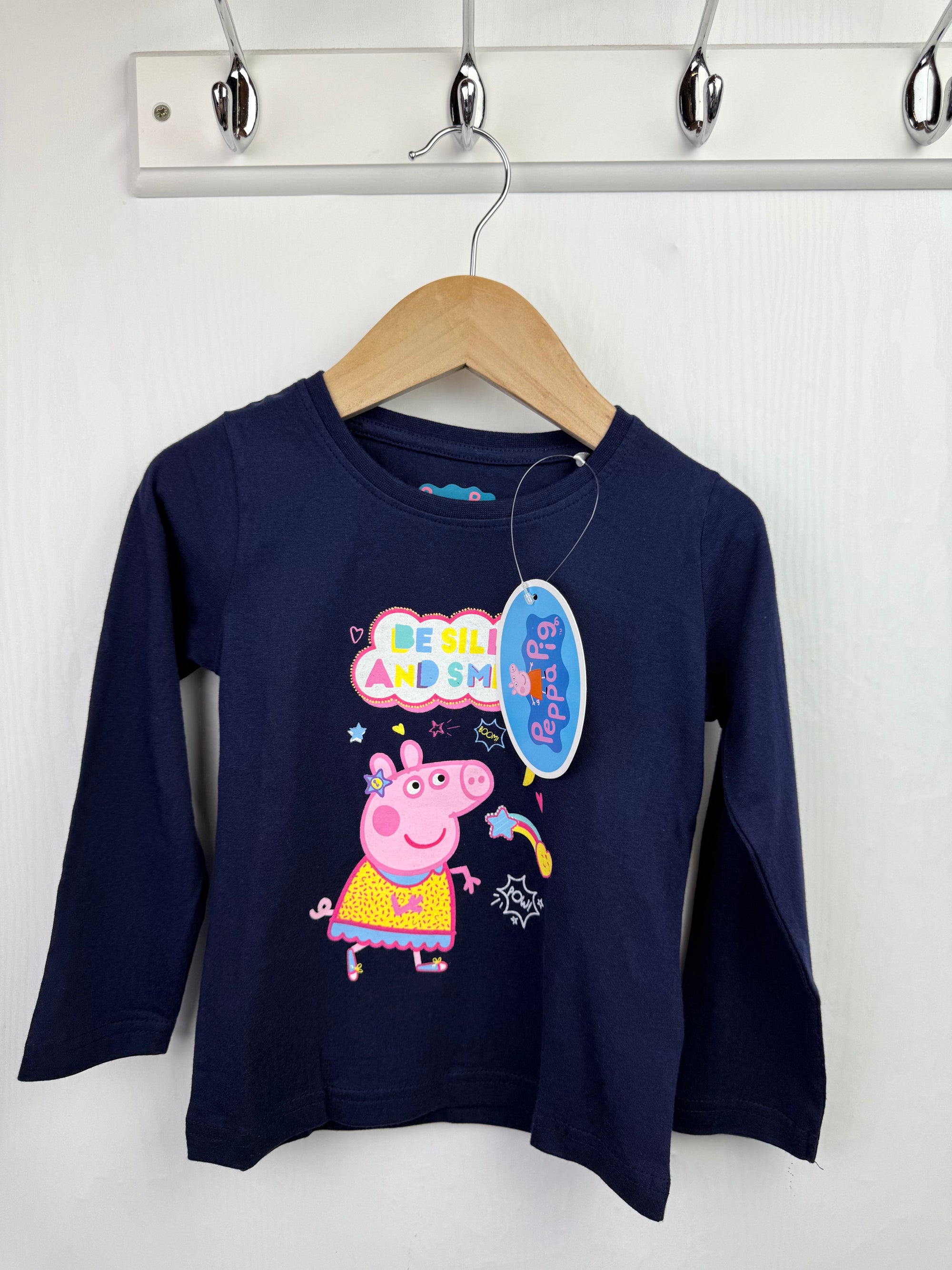 NEW Peppa Pig Navy Long Sleeve Tops - Little Ones Preloved. Second Hand Children's & Preloved Baby, Kids, Girls & Boys Clothes. UK online