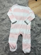 Nwot’s Burts Bees Pink Striped Sleepsuit - Baby Girls Newborn - Little Ones Preloved. Second Hand Children's & Preloved Baby, Kids, Girls & Boys Clothes. UK online