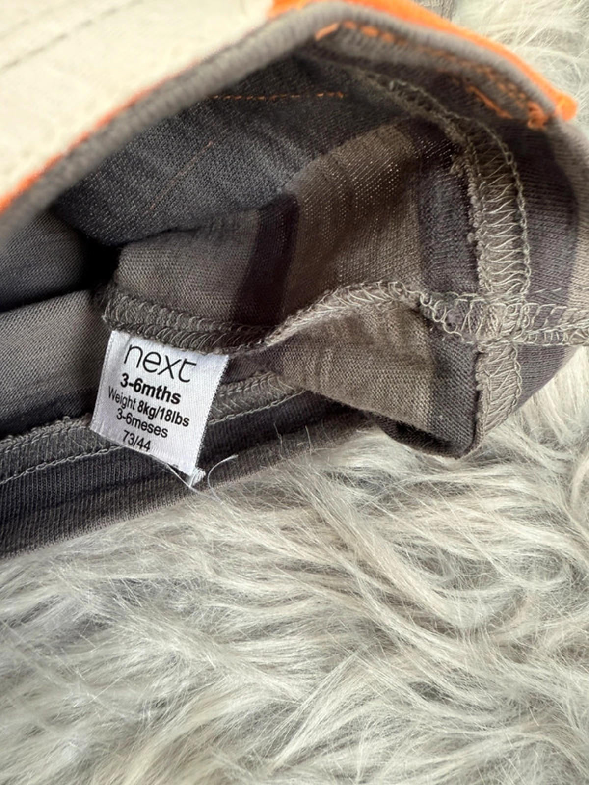 Nwot’s Ex - Next Grey Striped Tiger Top - Boys 3 - 6 Months - Little Ones Preloved. Second Hand Children's & Preloved Baby, Kids, Girls & Boys Clothes. UK online