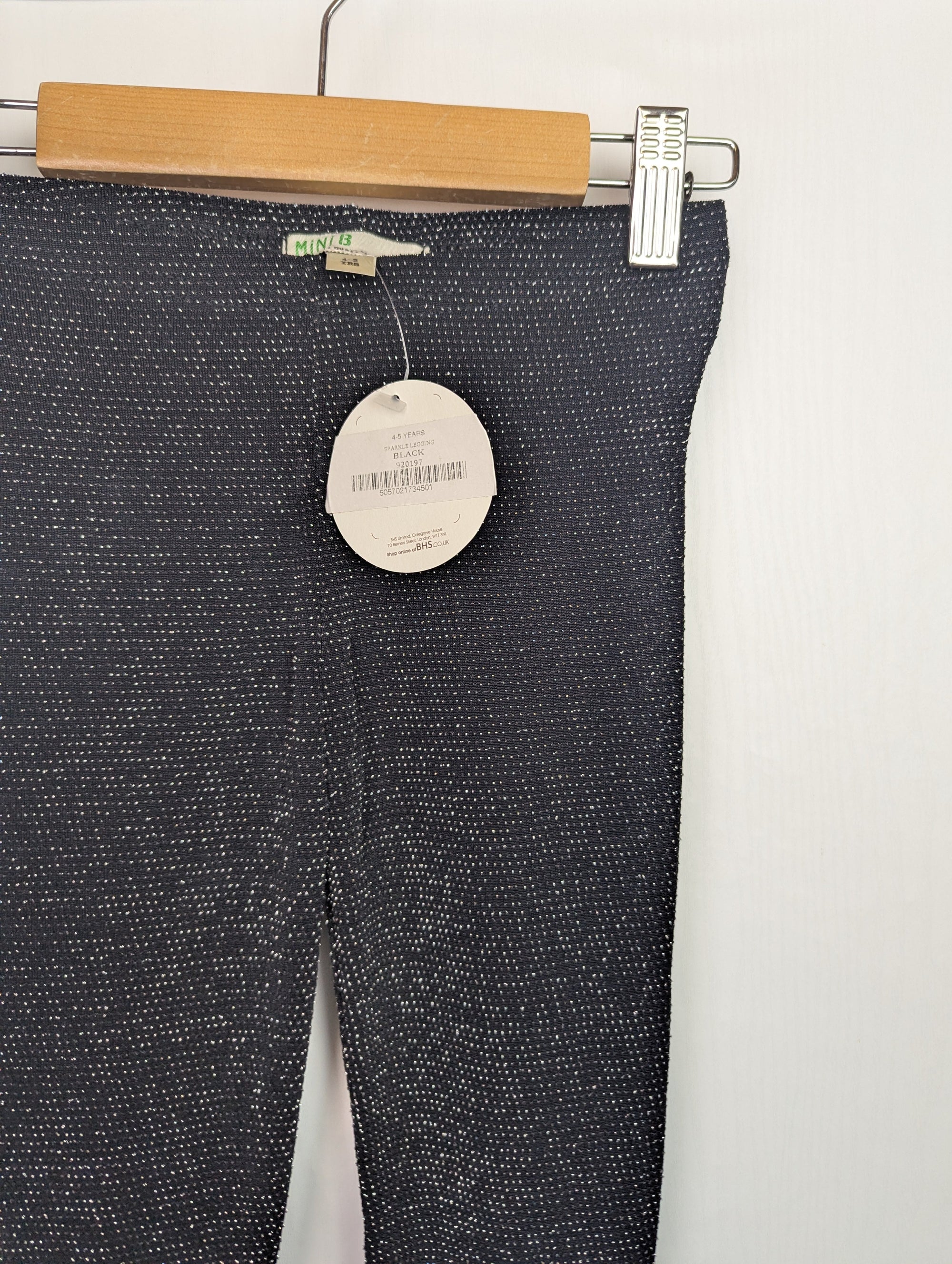 NWOT's Mini B Black Sparkle Leggings - Girls 3 - 4 Years - Little Ones Preloved. Second Hand Children's & Preloved Baby, Kids, Girls & Boys Clothes. UK online