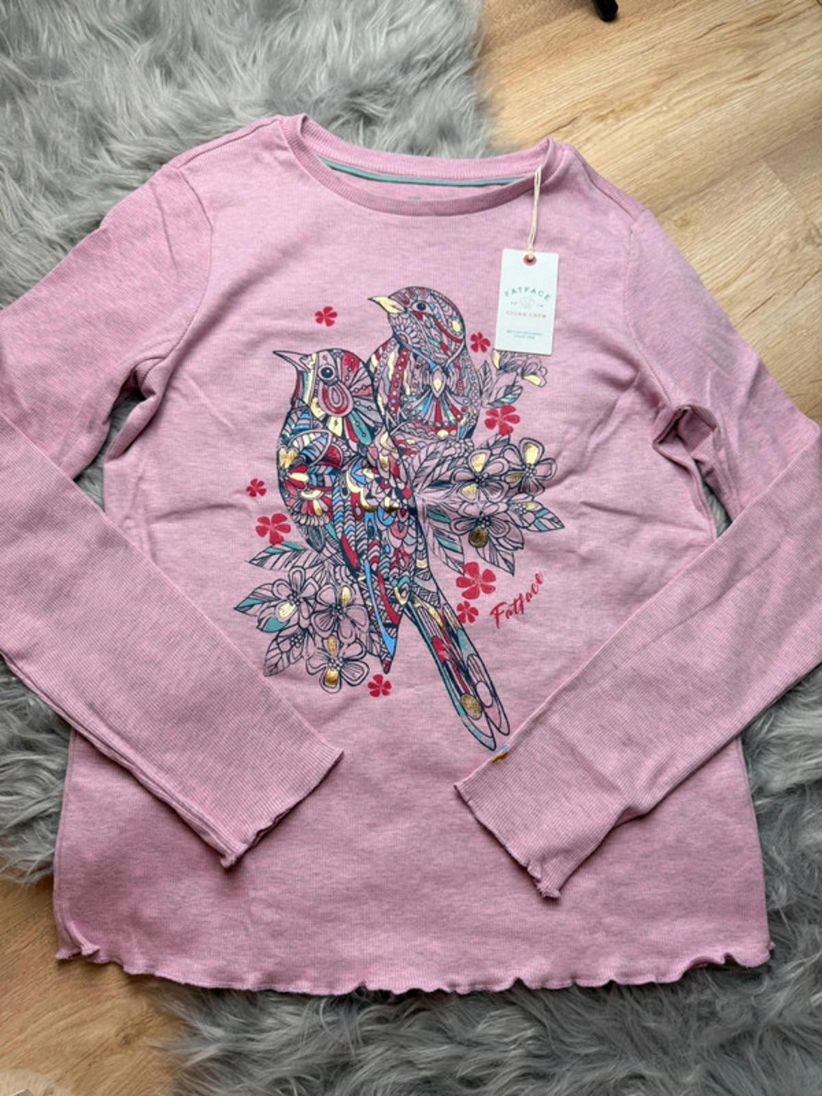 NWT’s Fatface Pink Ribbed Mosaic Bird Top - Girls 12 - 13 Years - Little Ones Preloved. Second Hand Children's & Preloved Baby, Kids, Girls & Boys Clothes. UK online