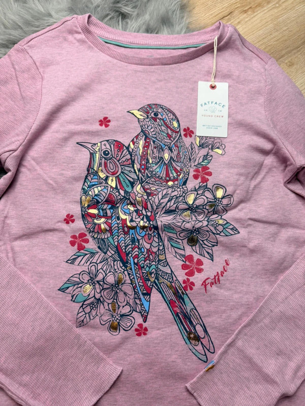 NWT’s Fatface Pink Ribbed Mosaic Bird Top - Girls 12 - 13 Years - Little Ones Preloved. Second Hand Children's & Preloved Baby, Kids, Girls & Boys Clothes. UK online