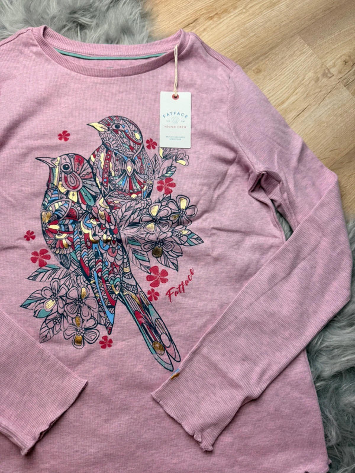 NWT’s Fatface Pink Ribbed Mosaic Bird Top - Girls 12 - 13 Years - Little Ones Preloved. Second Hand Children's & Preloved Baby, Kids, Girls & Boys Clothes. UK online